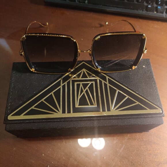 Anna-Karin Karlsson white moon style sunglasses New $1207.00